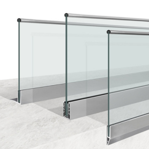 Channel mount glass balustrade