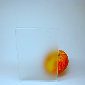 12mm frosted low iron acid etched glass